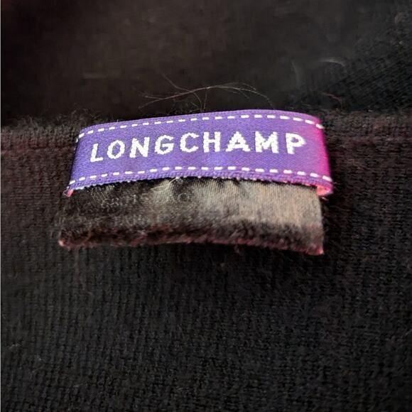 Longchamp Black Peplum Sweater in Size 44 (L to XL). In Excellent Preloved Cond. - Picture 5 of 6